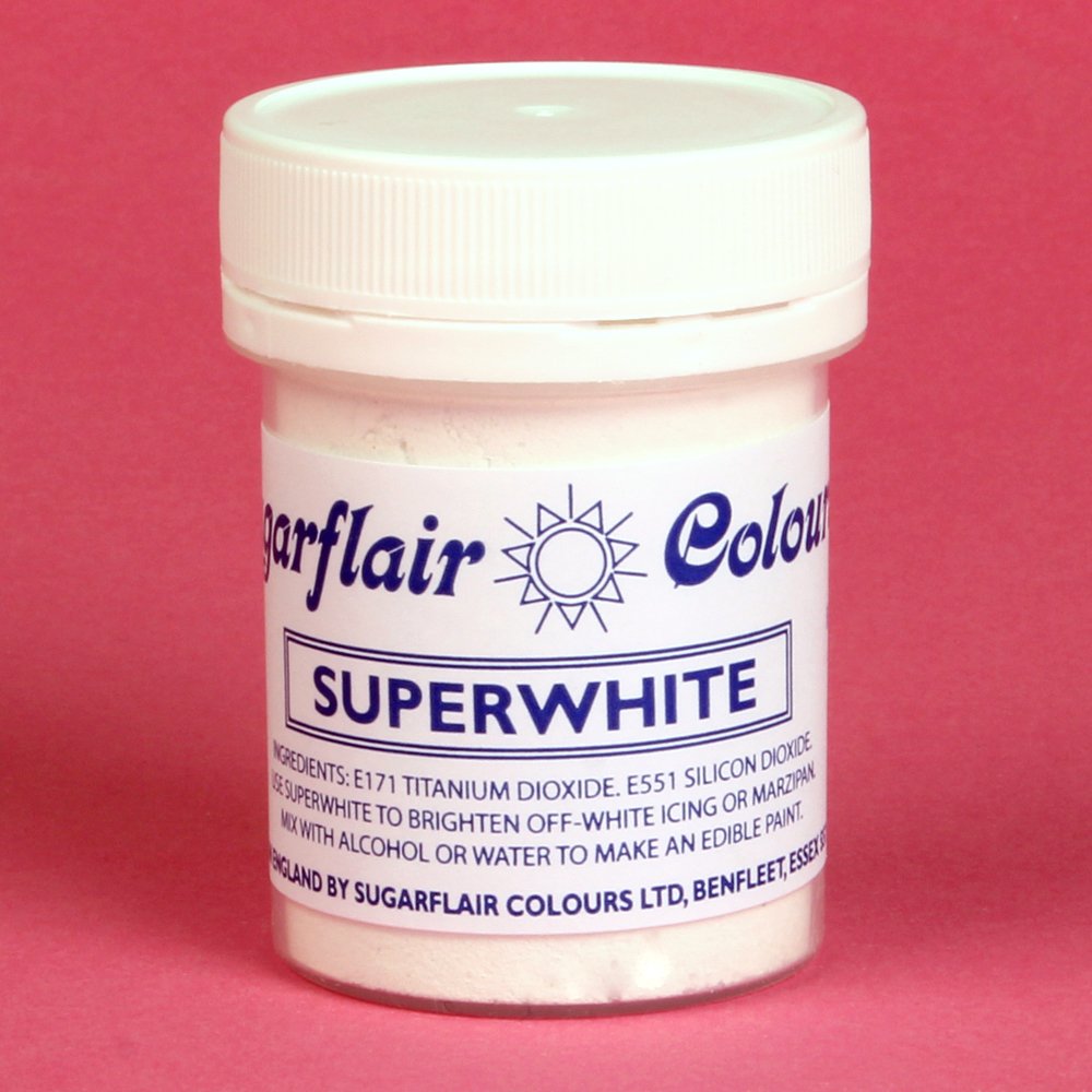 30820 Sugarflair 20g Superwhite Icing Whitener&Buttercream Colou
